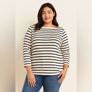 L.L.Bean Women’s Striped Knit Top – Size 1X